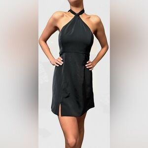Urban Outfitters Black Halter Midi Dress